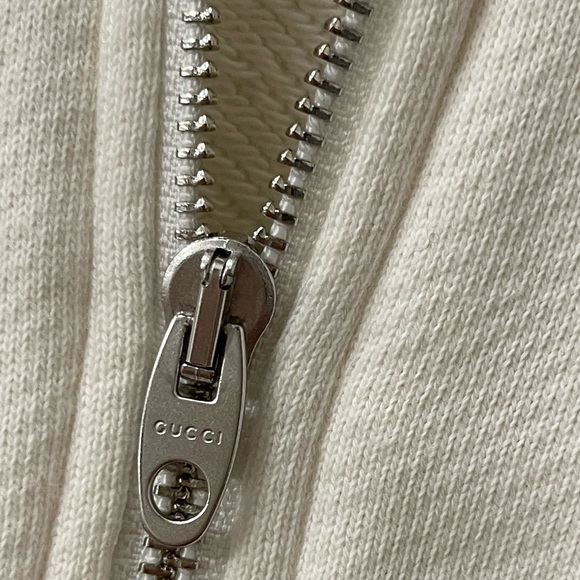 Mens Gucci web stripe trim zip up hoodie with removable sleeves size M - Picture 4 of 5